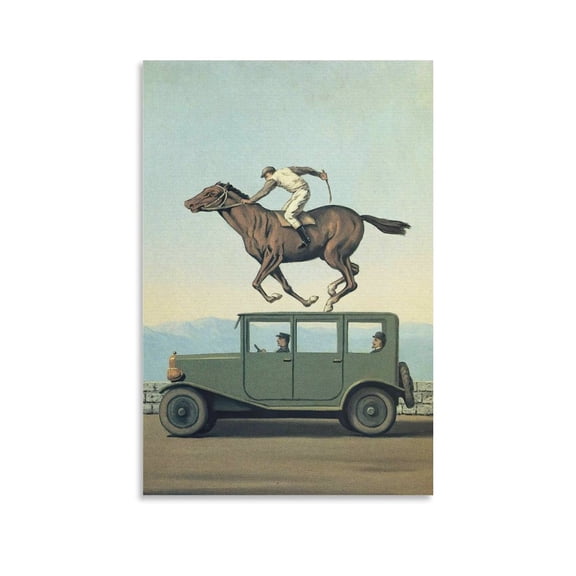 Belgian Surrealist René Magritte La Colere Des Dieux Poster Canvas Wall Art Poster Decorative Bedroom Modern Home Print Picture Artworks Posters 16x24inch(40x60cm)