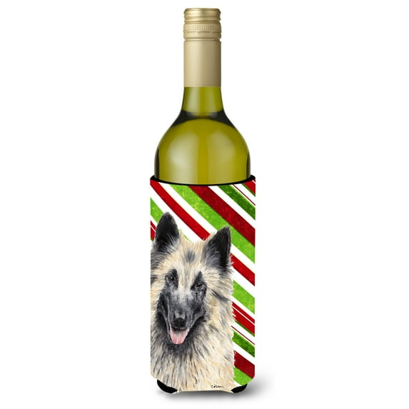 Belgian Tervuren Candy Cane Holiday Christmas Wine Bottle Hugger