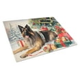 thumbnail image 1 of Belgian Tervuren Cozy Christmas Glass Cutting Board Large 12 in x 15 in, 1 of 5