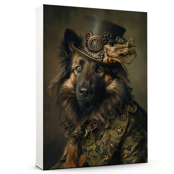 Belgian Tervuren Dog Canvas Painting Canvas Art Prints Bathroom Artwork for Wall Living Room Bedroom Bathroom Wall Art Framed Art Wall Decor Wood Wall Hanging Art