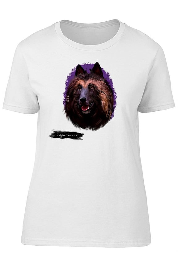 Belgian Tervuren Dog T-Shirt Women -Image by Shutterstock, Female Large