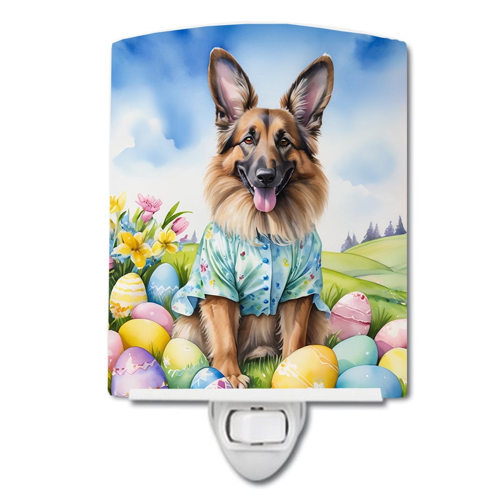 Belgian Tervuren Easter Egg Hunt Ceramic Night Light 4 in x 6 in