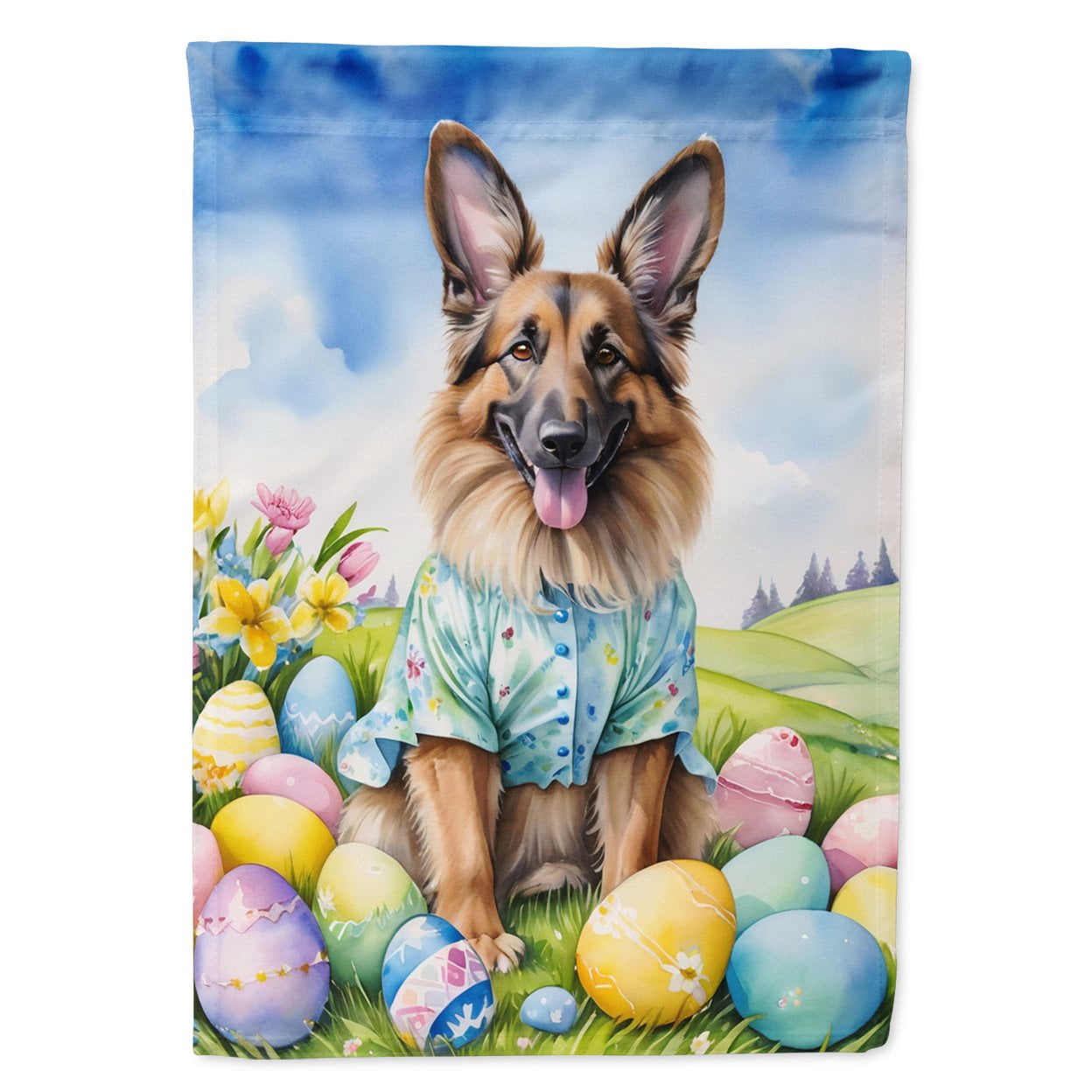 Belgian Tervuren Easter Egg Hunt Garden Flag 11.25 in x 15.5 in