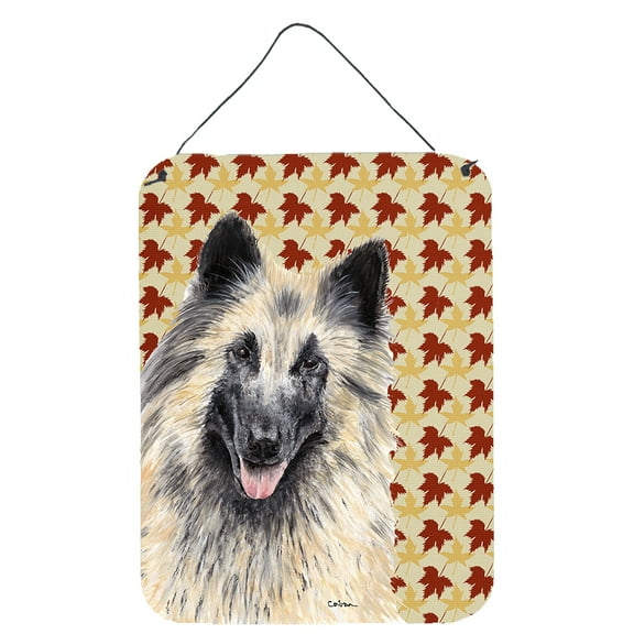 Belgian Tervuren Fall Leaves Portrait Wall or Door Hanging Prints