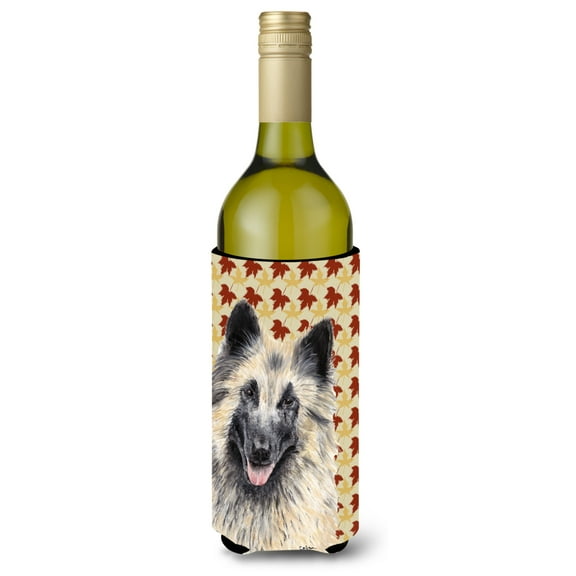 Belgian Tervuren Fall Leaves Portrait Wine Bottle Hugger