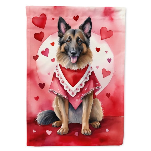 Belgian Tervuren My Valentine Garden Flag 11.25 in x 15.5 in