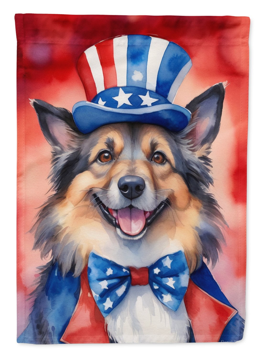 Belgian Tervuren Patriotic American House Flag 28 in x 40 in
