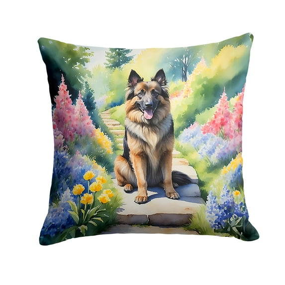 Belgian Tervuren Spring Path Throw Pillow 14 in x 14 in