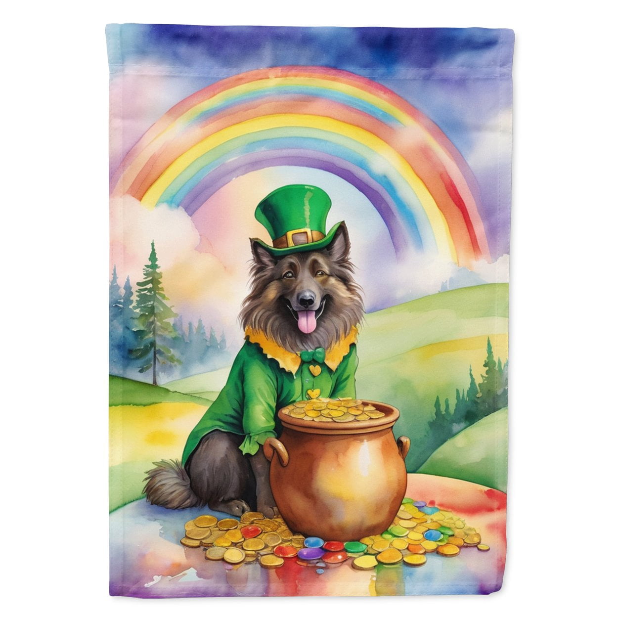 Belgian Tervuren St Patrick's Day Garden Flag 11.25 in x 15.5 in