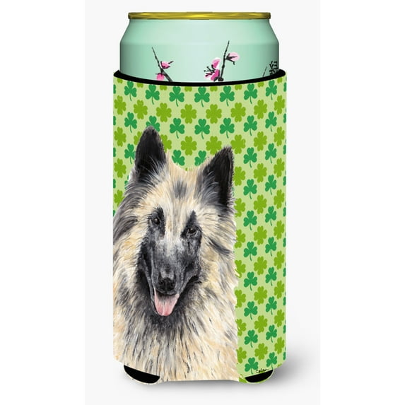 Belgian Tervuren St. Patricks Day Shamrock Portrait Tall Boy Hugger