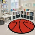 Belgian Velvet Round Carpet Football Basketball Rugby Baseball No. 8