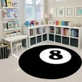 Belgian Velvet Round Carpet Football Basketball Rugby Baseball No. 8
