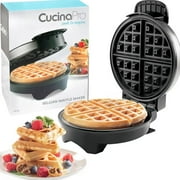 CucinaPro Belgian Waffle Maker- Non-Stick 7" Waffler Iron w Adjustable Browning Control