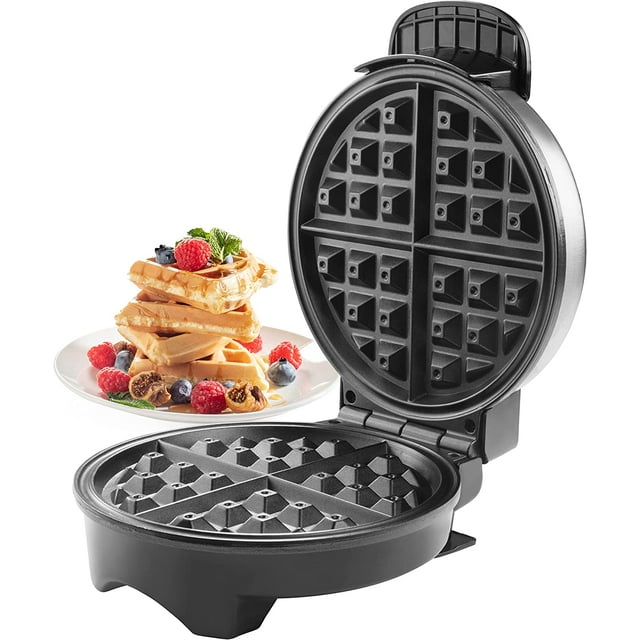 Belgian Waffle Maker - 7 Inch Non-Stick Iron with Adjustable Browning ...