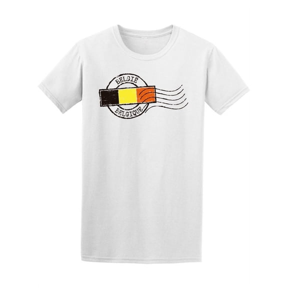 Belgie Belgique Square Flag T-Shirt Men -Image by Shutterstock, Male Small