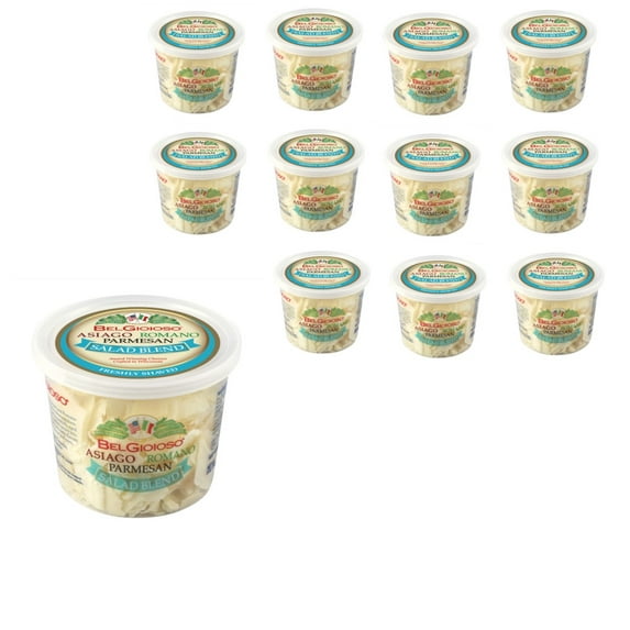 Belgioioso Shaved Salad Blend Cheese, 5OZ, 12 Pack