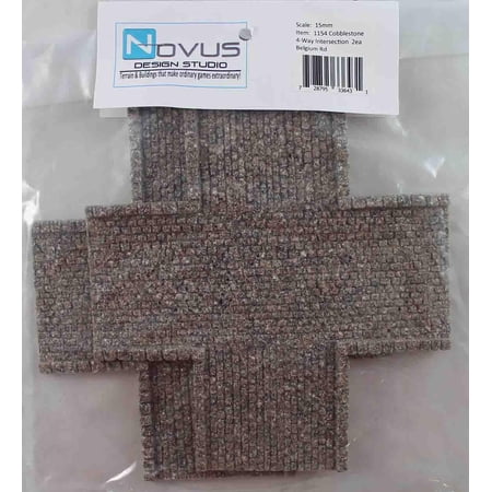 Belgium Block Road - 6.5" Cobblestone 4-Way Intersection New