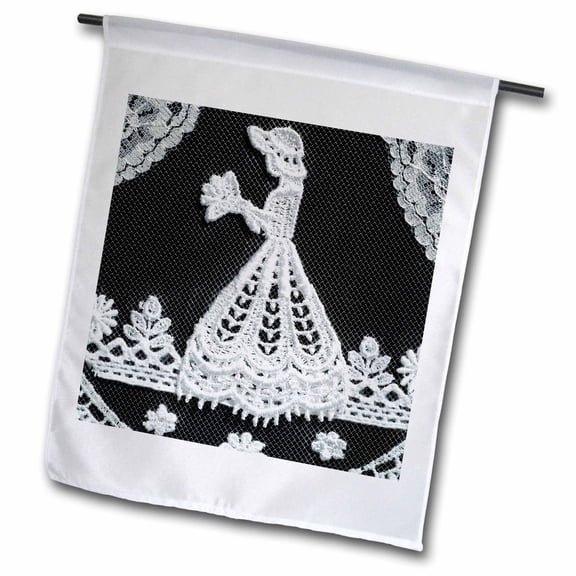 3dRose, Belgium, Brugge, Historic Brugge, Belgium lace-EU04 CMI0116 - Cindy Miller Hopkins, 18 x 27 inch Garden Flag