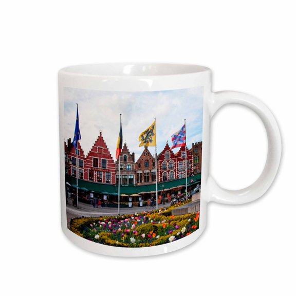 3drose, Belgium, Brugge, Market Square, 11oz Mug
