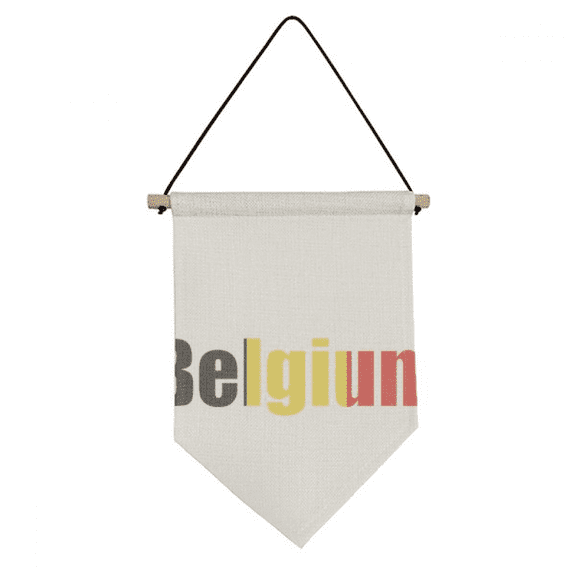 Belgium Country Flag Name Canvas Flag Hanging Wall Art Decor Banner