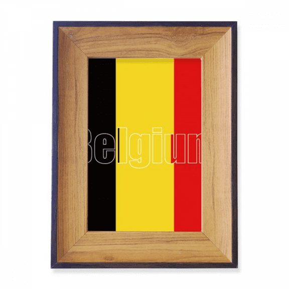 Belgium Country Flag Name Photo Frame Exhibition Display Art Desktop Painting