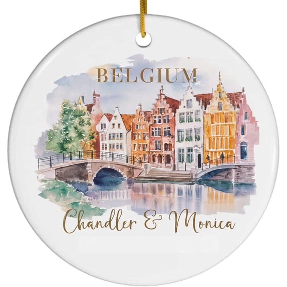 Belgium Engagement Christmas Ornament, Belgium Ornament, Engagement Ornaments, Engagement Custom Ornament, Engagement Gift, Belgium Wedding C8MbyM (Belgium Engagement Christmas)