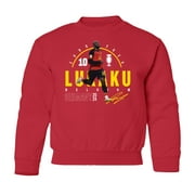 Belgium Europe 2024 – Lukaku Inspired for Fans Youth Crewneck Sweatshirt (Red, Youth Large)