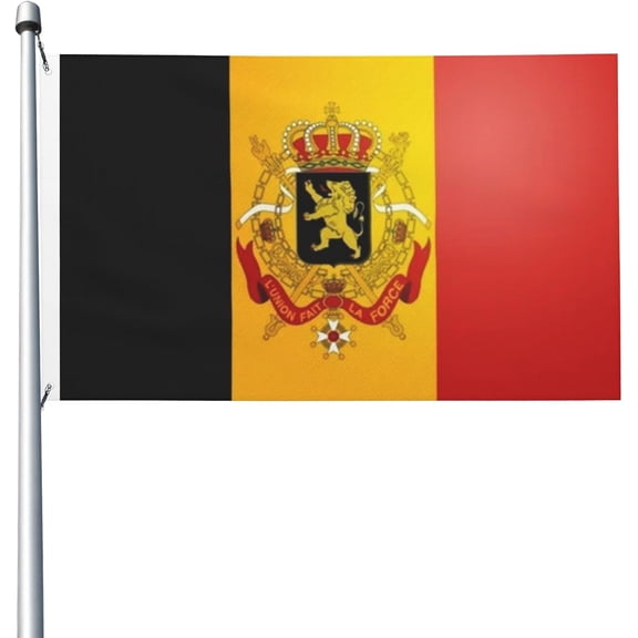 Belgium Flag 3x5 Ft - Polyester Lightweight Flags Grommets for Party Decorations, Sports Events Decorations