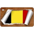 thumbnail image 1 of Belgium Flag Scroll Metal Novelty License Plate 7" x 4" Motorcycle, 1 of 1