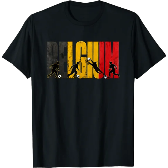 Belgium Football Lovers 2026 Match Time Fun Soccer Fashion T-Shirt