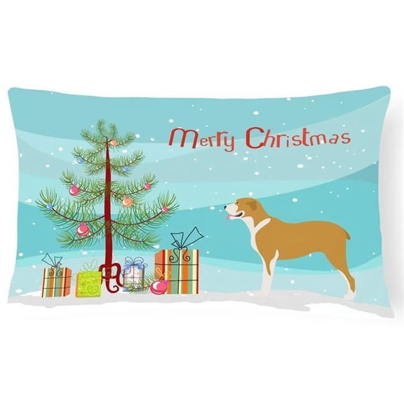 Belgium Mastiff Christmas Canvas Fabric Decorative Pillow - Multi-Colored