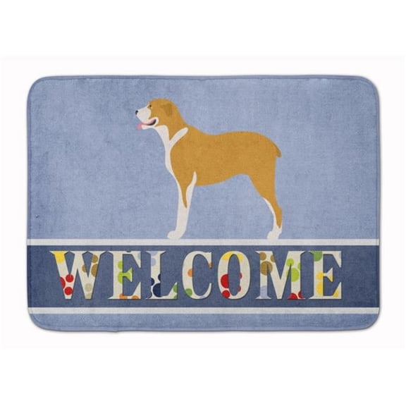 Belgium Mastiff Welcome Machine Washable Memory Foam Mat