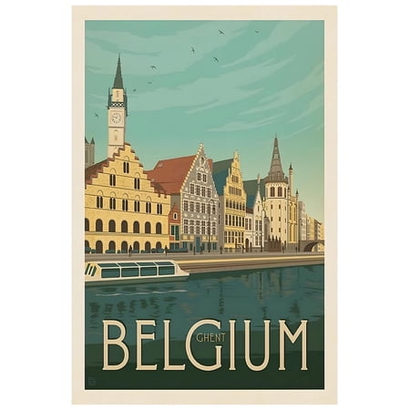 Belgium - Vintage Travel Poster (8x12Inches(US/CANonly))