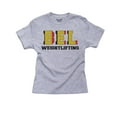 thumbnail image 1 of Belgium Weightlifting - Olympic Games - Rio - Flag Girl's Cotton Youth Grey T-Shirt, 1 of 2
