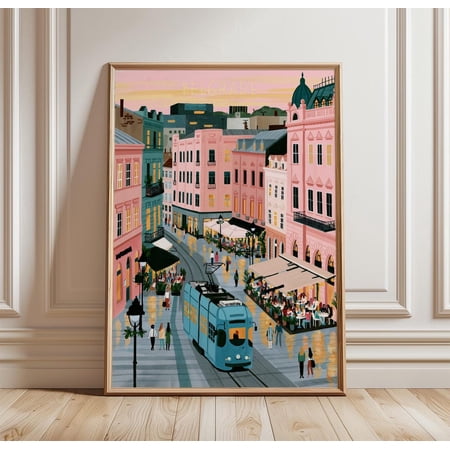 Belgrade Architecture Travel City Print Winter Wall Art, Unframed Paper Print