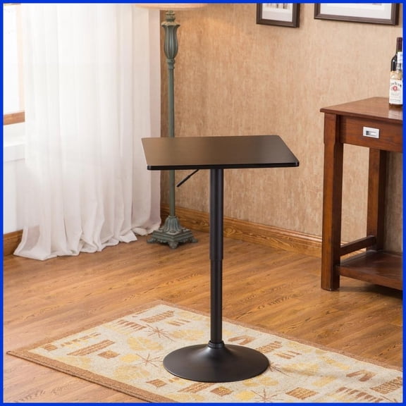 Belham Adjustable Height Metal Coffee Table  Black, Space-Flexible for Modern Living Rooms