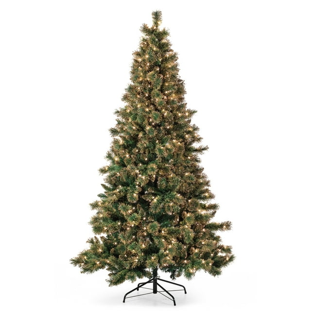 Belham Living Clear Prelit Incandescent Green Full Christmas Tree, 7.5'