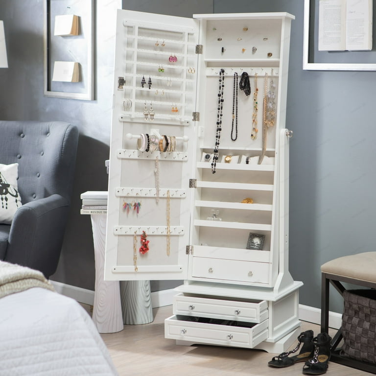 Cheval espresso mirror armoire deals
