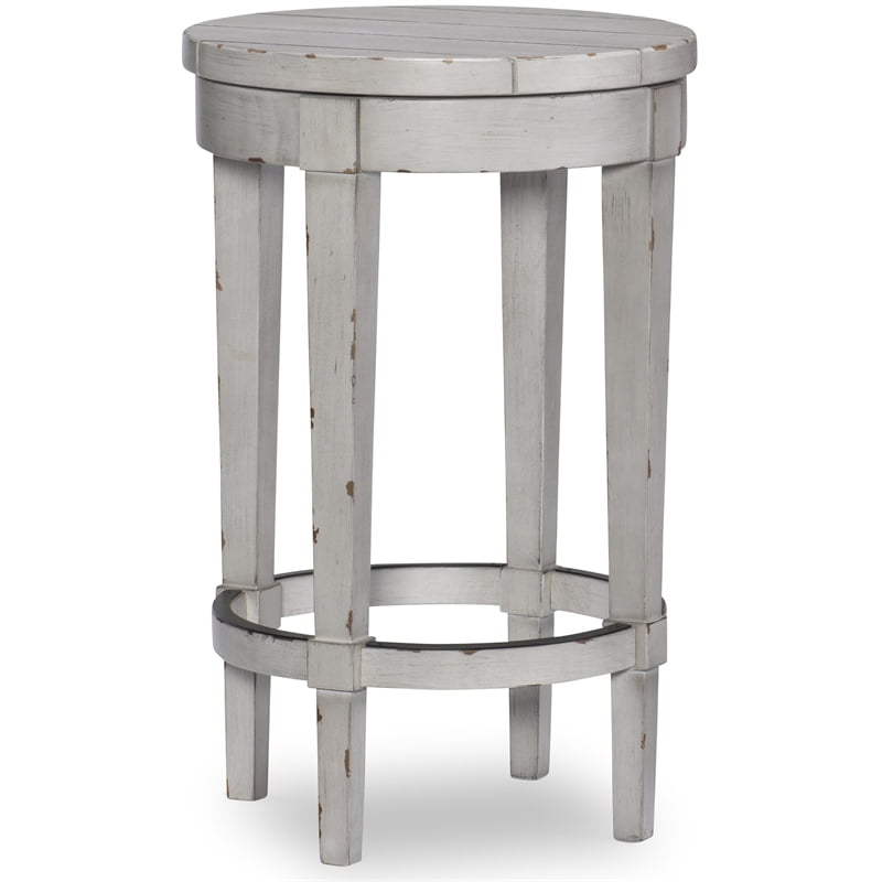 Belhaven Wooden Bar Stool in Weathered Plank Finish Wood