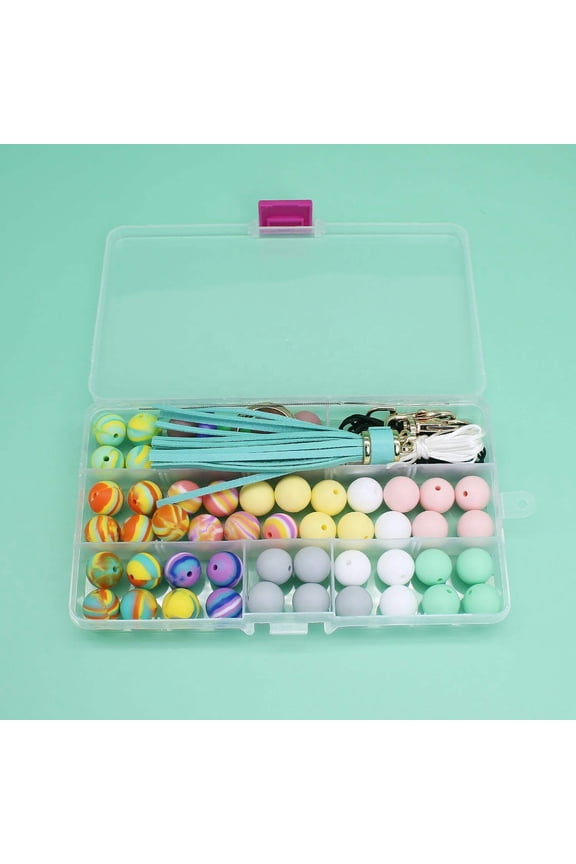 Belicious DIY Silicone Beads Keychain Bracelet Making Kit