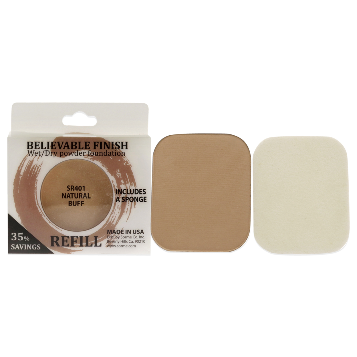 Believable Finish Powder Foundation Natural Buff by Sorme Cosmetics