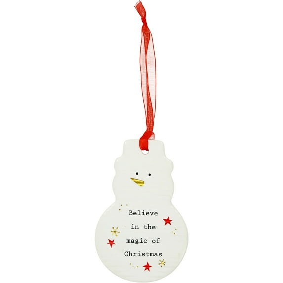 Believe 3.75 Snowman Ornament
