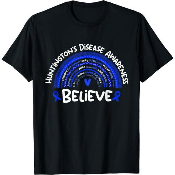 Believe | Awareness Month Huntington's, Disease T-Shirt mens t hirt men，black，women，misfits，journey ，boys