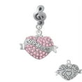 thumbnail image 1 of Believe Banner on Pink Crystal Heart - Clef Note Charm Bead, 1 of 1