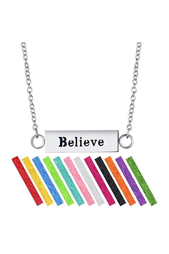 Believe Bar Necklace w/ gift box