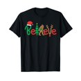 thumbnail image 1 of Believe Bigfoot Sasquatch Santa Reindeer Christmas Tree Gift T-Shirt, 1 of 5