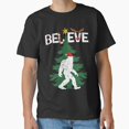 thumbnail image 1 of Believe Bigfoot Yeti Holiday Matching Pajama Artwork Funny Gift For Men Women Unisex T-Shirt, up to size 5XL, 1 of 2