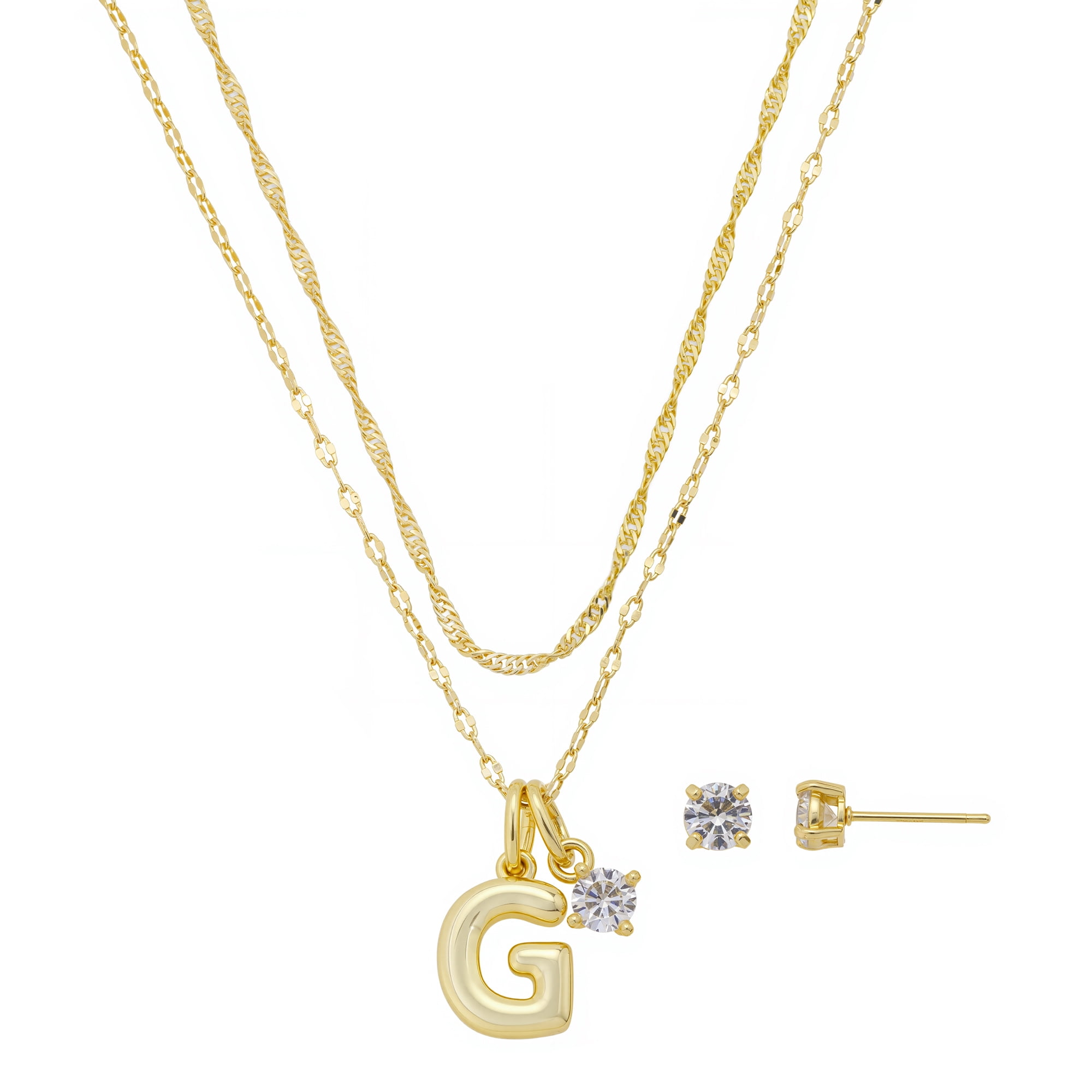 Believe by Brilliance Women's 14Kt Gold Flash Plated Initial G