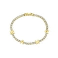 thumbnail image 1 of Believe By Brilliance 14K Gold Flash Plated Cubic Zirconia "MAMA" Tennis Bracelet, 1 of 2
