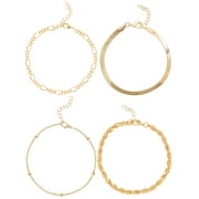 Believe By Brilliance Womens 14kt Gold Flash Plated Bracelet Set, 4